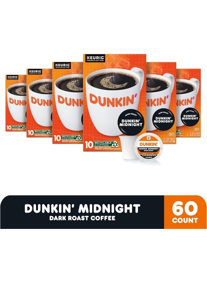Dunkin' Midnight Dark Roast Coffee, 60 Keurig K-Cup Pods - Image 2